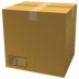 3D cardboard box isolated illustration