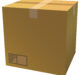 3D cardboard box isolated illustration